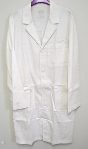 Cherokee Workwear Premium Core Stretch Unisex Lab Coat # 4421, SMALL Color~White - Picture 1 of 6