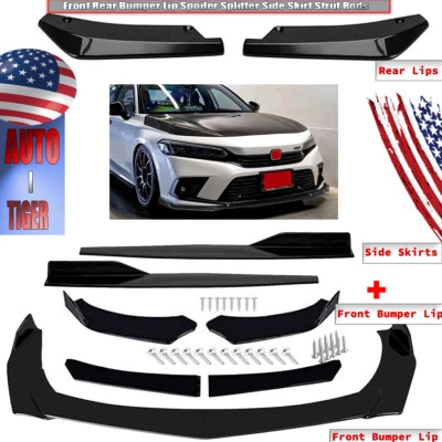 Kit de carrocería divisor alerón labial parachoques delantero + faldones laterales para Honda Odyssey Foto 1 de 4