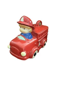 1978 JOAN ANGLUND RED FIRE ENGINE COIN BANK - Picture 1 of 6