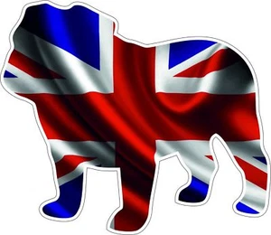Calcomanía de vinilo British Bulldog Union Jack caravana cámper coche de carreras autocaravana pegatina - Imagen 1 de 1