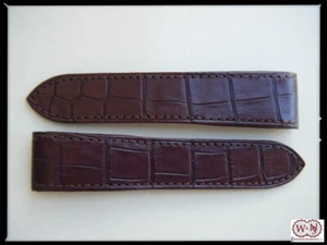 Cinturino Alligatore opaco brown per Cartier Santos misura 20/18 - Bild 1 von 5
