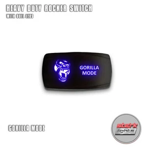 BLUE HORIZONTAL LED Rocker Switch 5 Pin Dual Light 20A 12V ON OFF - GORILLA MODE - Picture 1 of 6