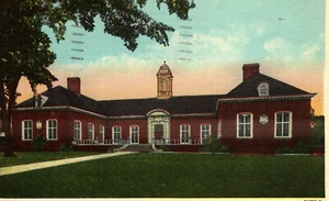 Wellsville, NY Howe Library Postcard Circa 1953 - Picture 1 of 2