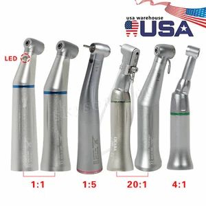 NSK Style Dental 4:1 1:1 20:1 1:5 LED Fiber Optic Contra Angle Inner Handpiece - Picture 1 of 22