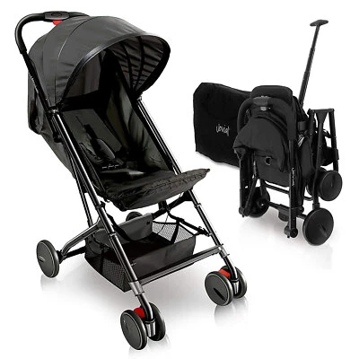 Jovial Portable Folding Lightweight Compact Baby Stroller with Travel Bag, Black - Image 1 of 4