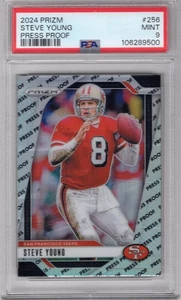 STEVE YOUNG 2024 PANINI PRIZM PRESS PROOF #256 PSA 9 MINT **49ERS** SSP - Picture 1 of 2