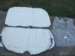 NEW Legendary 1969 69 Road Runner GTX REAR SEat Cover SET WHITE - Picture 1 of 6