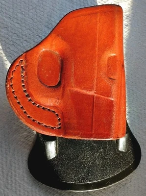 ARMAMENT TAGUA Paddle Leather Holster for S&W Bodyguard 380 w/ Laser Right Brown - Image 1 of 4