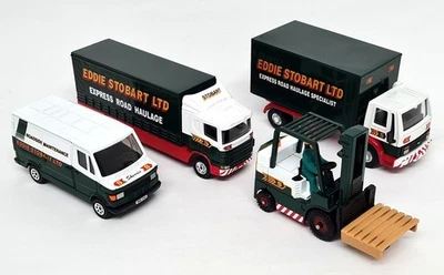 Corgi - Eddie Stobart Ltd Truck set Box Van, Mercedes 207D Fork lift etc - Image 1 of 4