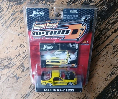 Jada Import Racer Option D Mazda RX-7 FC3S желтая - Изображение 1 из 4