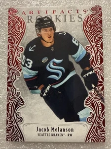 2025-26 Upper Deck Artifacts RUBY RED Rc #191 Jacob Melanson /599 Kraken - Bild 1 von 2