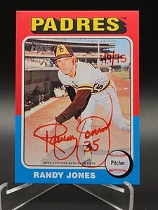2024 Topps Heritage High Number Red Ink Auto /75 Randy Jones #ROA-RJ Padres - Picture 1 of 4