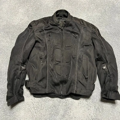 Chaqueta de motociclismo Viking para hombre grande blindada extraíble acolchada Foto 1 de 4