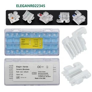 Soporte de cerámica de zafiro ortodoncia soporte estético transparente Roth 022 345 W/H - Imagen 1 de 19