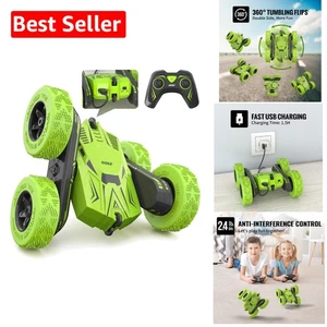 Fun 4WD Remote Control Stunt Car - Safe Play for Kids 6-12, Green Color - Picture 1 of 9