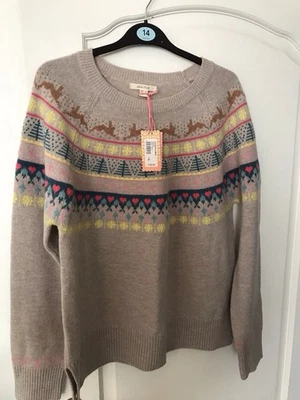 White stuff Ladies Jumper Merino Wool Size 14 BNWTs Christmas - Image 1 of 4