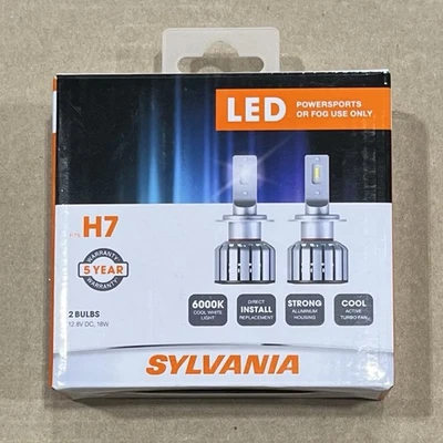 Sylvania H7 LED PowerSports or Fog Use Headlight Pair Set 2 Bulbs - Image 1 of 2