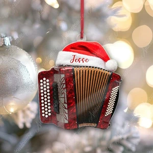 Individuelles Akkordeon 2D FLACH Ornament, Akkordeonspieler Dekor, Musiker Liebhaber Geschenk - Bild 1 von 4