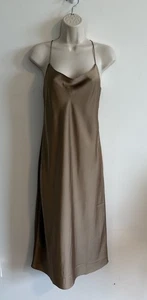 J. Crew Brown Silk Slip Midi Dress Women’s Size 6 - Picture 1 of 3