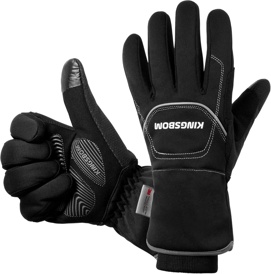 KINGSBOM -40°F Thermal Gloves Waterproof Touchscreen for Winter Sports