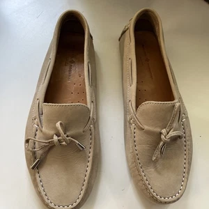 Mercanti Fiorentini Beige Slip On Moccasin Driving Loafer Shoe Size 10B - Picture 1 of 6