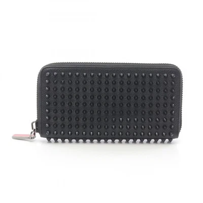Christian Louboutin PANETTONE studs Around zip long wallet 1165044 leather Black - Image 1 of 4