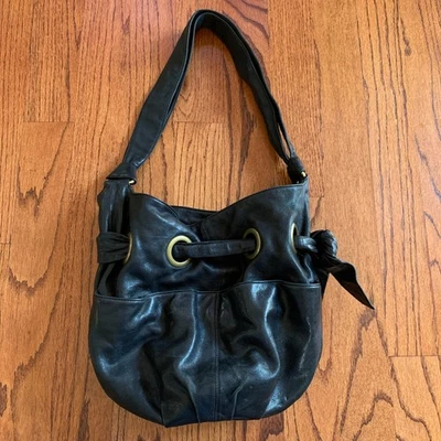 Kooba Bow Leather Shoulder Bag Purse | Black  - Image 1 of 4