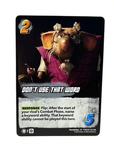 Don't Use That Word 50/186 Teenage Mutant Ninja Turtles Juego de cartas coleccionables UniVersus UC - Imagen 1 de 2