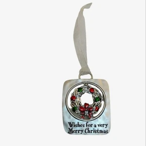 Wishes For A Very Merry Christmas Wreath Ganz Tidings NWT - Picture 1 of 13