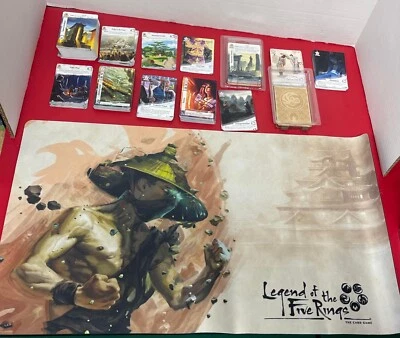 Legend of the Five Rings LCG Tarjetas Promocionales Surtidas + Alfombra de Juego 2018 FF Games Foto 1 de 4