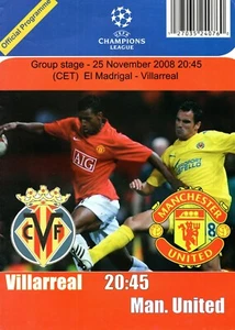 Villarreal v Manchester United 2008-2009 Champions League Programme 25/11/2008 - Picture 1 of 1