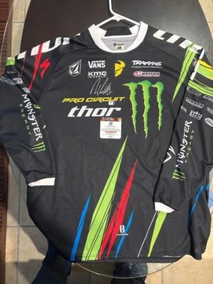 CAMISETA DEL CIRCUITO THOR PRO FIRMADA POR RYAN VILLOPOTO-XL-TOMAC, ROCZEN, JETT- CERTIFICADO DE AUTENTICIDAD GLOBAL Foto 1 de 4