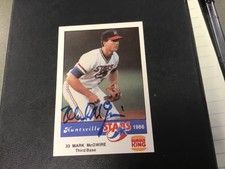 1986 HUNTSVILLE STARS MARK McGWIRE #33 BASEBALL CARD Auto Rookie JSA Signed 
