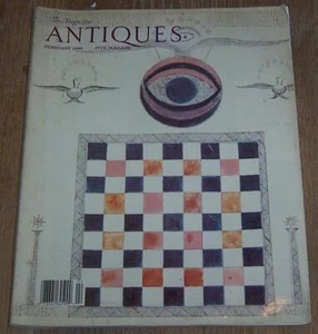 Antiques Magazine February 1990 Shaker Art Victorian Majolica Tiffany Glass - Picture 1 of 1