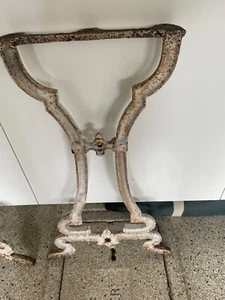 vintage antique cast iron table legs heavy - Picture 1 of 3