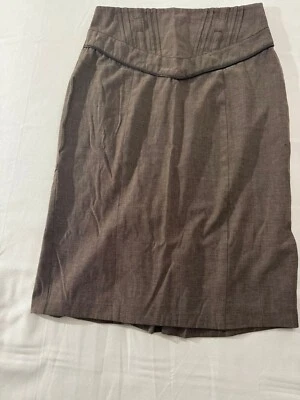 Falda inferior plisada XOXO para mujer 5/6 marrón cremallera trasera 6890ESQ8 Foto 1 de 4