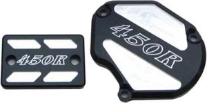 ModQuad Throttle & Brake Cover Set-Black Logo for 2007-2010 Yamaha YFM350 - Picture 1 of 2