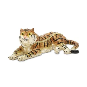 Bejeweled TALINDA Relaxing Tiger Trinket Box - Bild 1 von 6