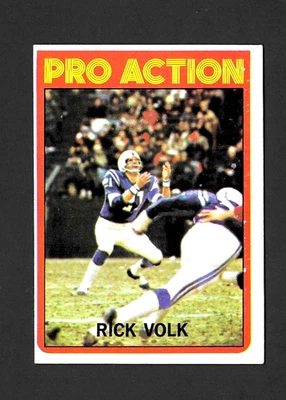 Topps Football # 125 1972 Rick Volk Baltimore Colts Pro Action Ex Foto 1 de 2