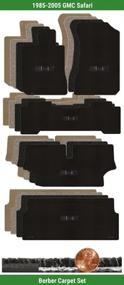 Juego de alfombrillas bereber personalizadas para GMC Safari 1985-2005 con logotipo (5 piezas) #RAV Foto 1 de 4