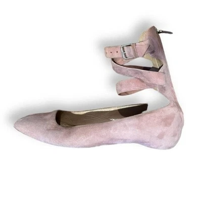 Pisos de ballet de gamuza VALENTINO en rosa gladiador Foto 1 de 4