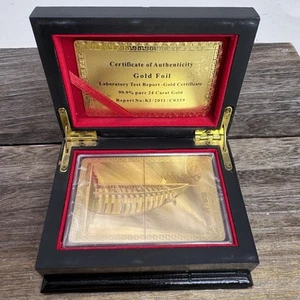 24k Gold Foil Playing Cards - DUBAI - United Arab Emirates UAE New In Box - Picture 1 of 24
