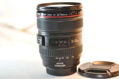 Lente Canon EOS EF 24-105mm f/4 L USM IS LEITURA para EOS 1V A2 T8 T7 90D 80D 7D 5D - Imagem 1 de 4