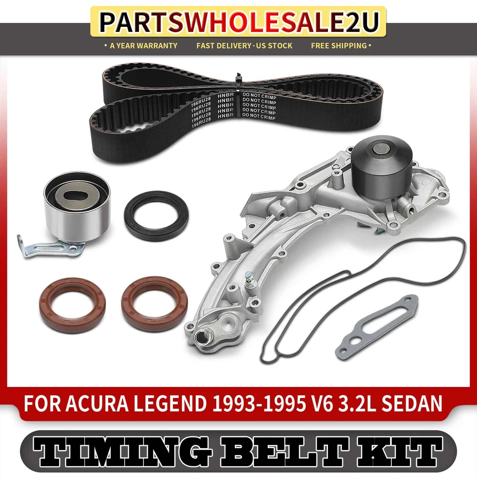 Nuevo kit de correa de distribución de 6 piezas con bomba de agua para Acura Legend 1993-1995 V6 sedán de 3,2 L Foto 1 de 4