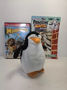 Ty Beanie Baby Madagascar Skipper the Penguin + Penguins On A Mission Book DVD - Picture 1 of 15