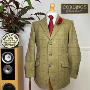 Giacca sportiva Cordings of Piccadilly (40R) 21 oz pannello finestra check tweed hacking - Foto 1 di 18