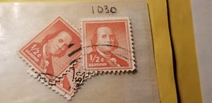 ONE USA STAMP #1930- BENJAMIN FRANKLIN-(1958)-1/2¢-FREE SHIPPING. - Picture 1 of 1