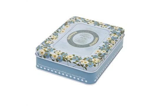 Floral Photo Album Tin Keepsake Momento Storage Sewing Box Christmas Gift Idea - Image 1 of 1