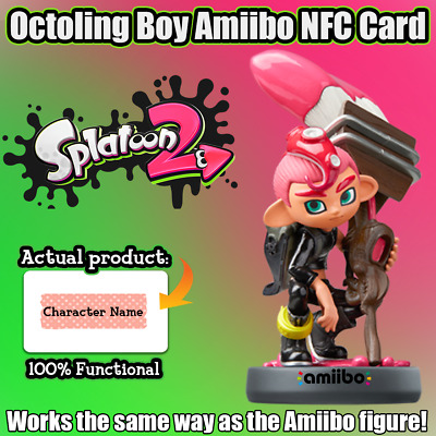 Splatoon Octoling Boy NFC Card Splatoon 2 & 3 Amibo 100% Functional • 4.94$