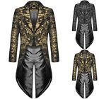 Luxurious Medieval Cosplay Costume Men's Vintage Steampunk Trench Coat